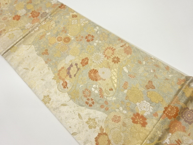 JAPANESE FUKURO OBI / WOVEN FLOWERS